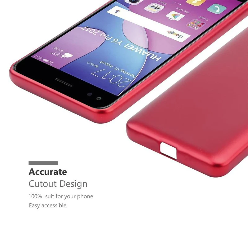 Cadorabo Hülle kompatibel mit Huawei Y6 PRO 2017 Schutzhülle aus flexiblem TPU Silikon