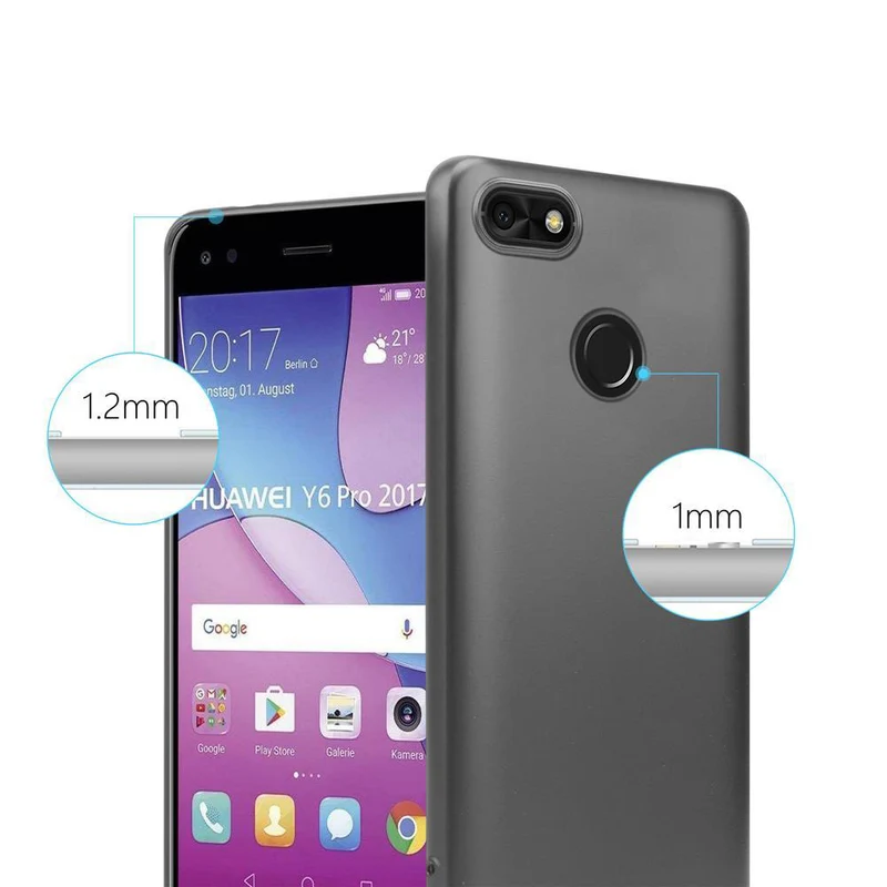 Cadorabo Hülle kompatibel mit Huawei Y6 PRO 2017 Schutzhülle aus flexiblem TPU Silikon
