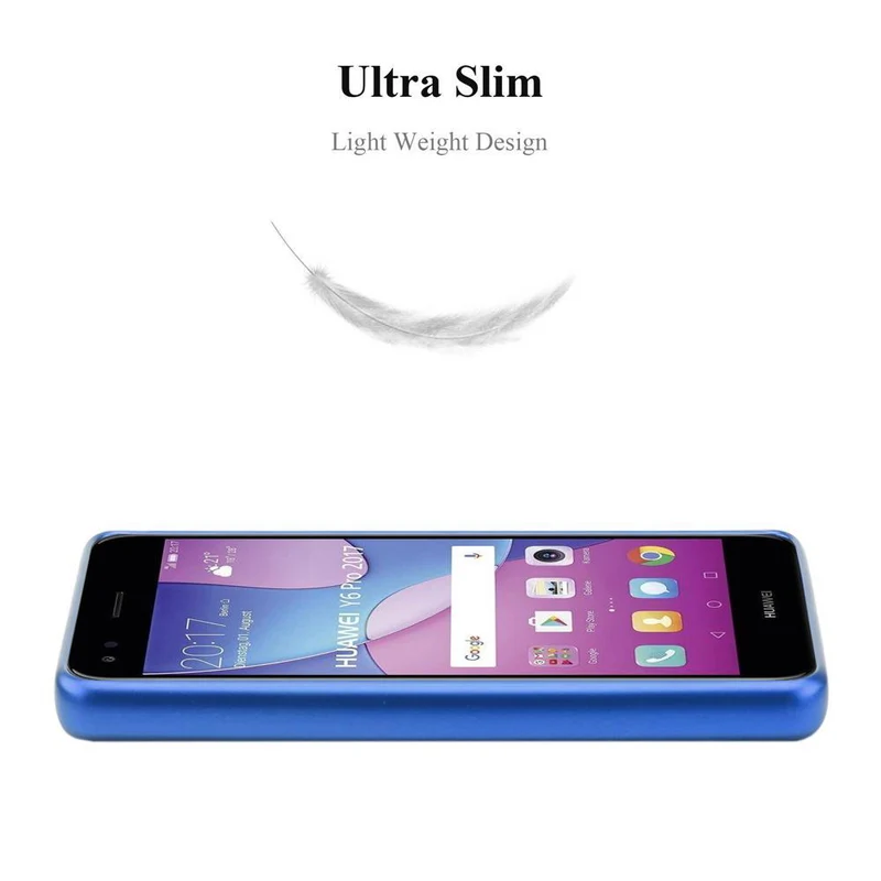 Cadorabo Hülle kompatibel mit Huawei Y6 PRO 2017 Schutzhülle aus flexiblem TPU Silikon