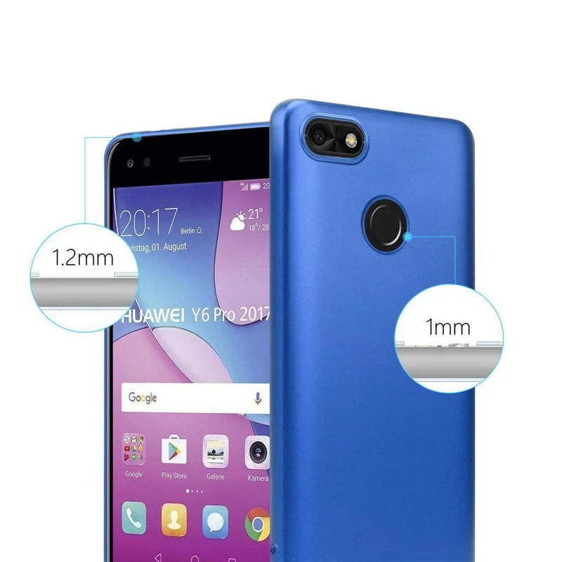 Cadorabo Hülle kompatibel mit Huawei Y6 PRO 2017 Schutzhülle aus flexiblem TPU Silikon