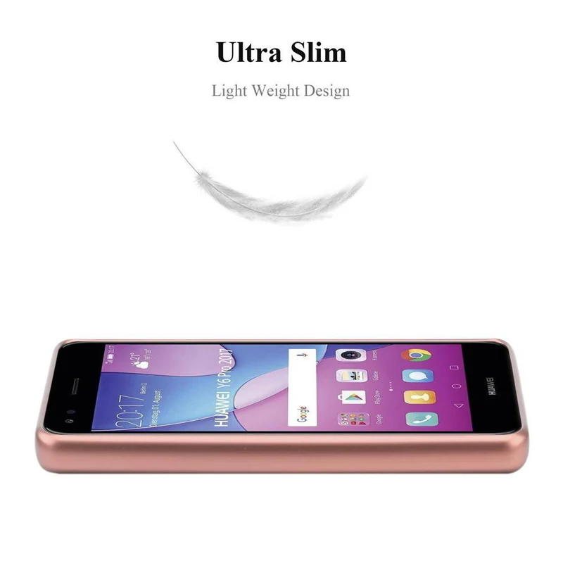 Cadorabo Hülle kompatibel mit Huawei Y6 PRO 2017 Schutzhülle aus flexiblem TPU Silikon