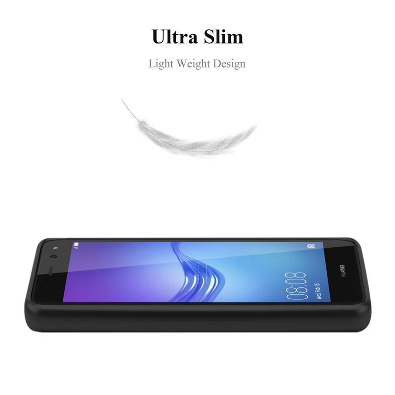 Cadorabo Hülle kompatibel mit Huawei Y5 2017 / Y6 2017 Schutzhülle aus flexiblem TPU Silikon