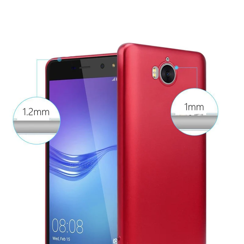 Cadorabo Hülle kompatibel mit Huawei Y5 2017 / Y6 2017 Schutzhülle aus flexiblem TPU Silikon