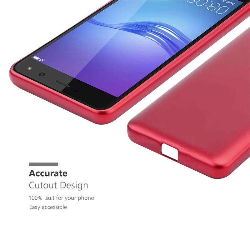 Cadorabo Hülle kompatibel mit Huawei Y5 2017 / Y6 2017 Schutzhülle aus flexiblem TPU Silikon