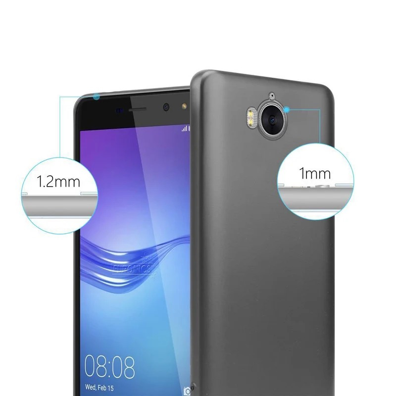 Cadorabo Hülle kompatibel mit Huawei Y5 2017 / Y6 2017 Schutzhülle aus flexiblem TPU Silikon