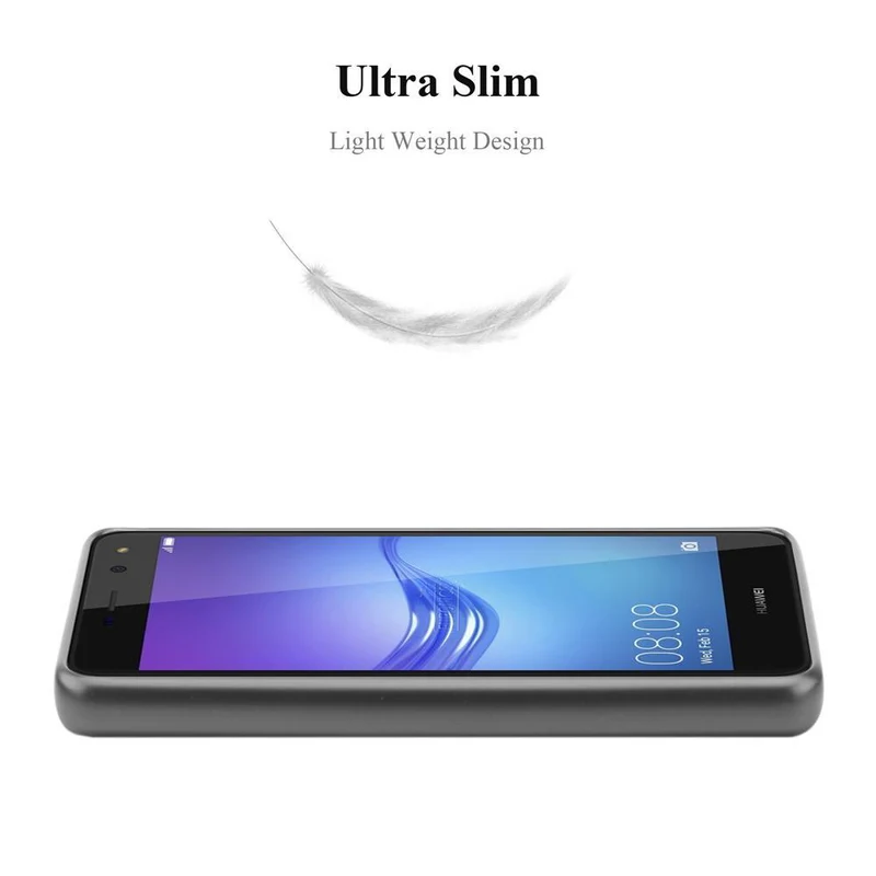Cadorabo Hülle kompatibel mit Huawei Y5 2017 / Y6 2017 Schutzhülle aus flexiblem TPU Silikon