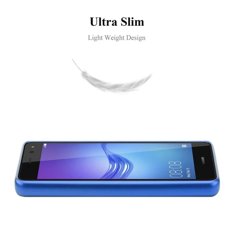 Cadorabo Hülle kompatibel mit Huawei Y5 2017 / Y6 2017 Schutzhülle aus flexiblem TPU Silikon