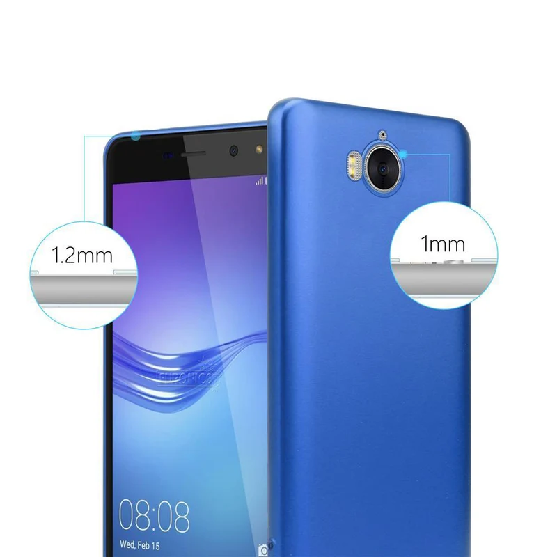 Cadorabo Hülle kompatibel mit Huawei Y5 2017 / Y6 2017 Schutzhülle aus flexiblem TPU Silikon