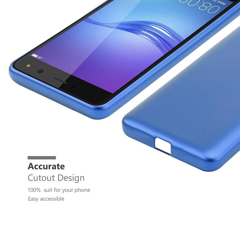 Cadorabo Hülle kompatibel mit Huawei Y5 2017 / Y6 2017 Schutzhülle aus flexiblem TPU Silikon