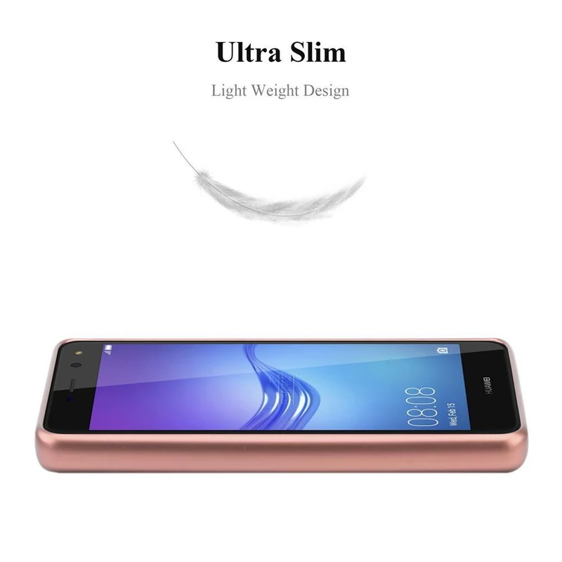 Cadorabo Hülle kompatibel mit Huawei Y5 2017 / Y6 2017 Schutzhülle aus flexiblem TPU Silikon