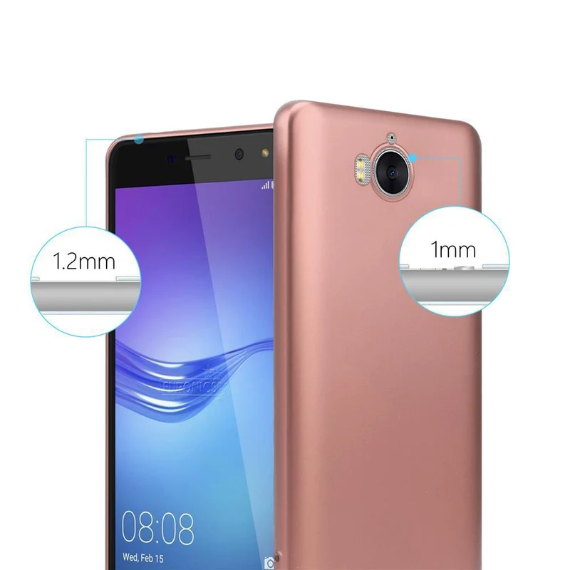 Cadorabo Hülle kompatibel mit Huawei Y5 2017 / Y6 2017 Schutzhülle aus flexiblem TPU Silikon