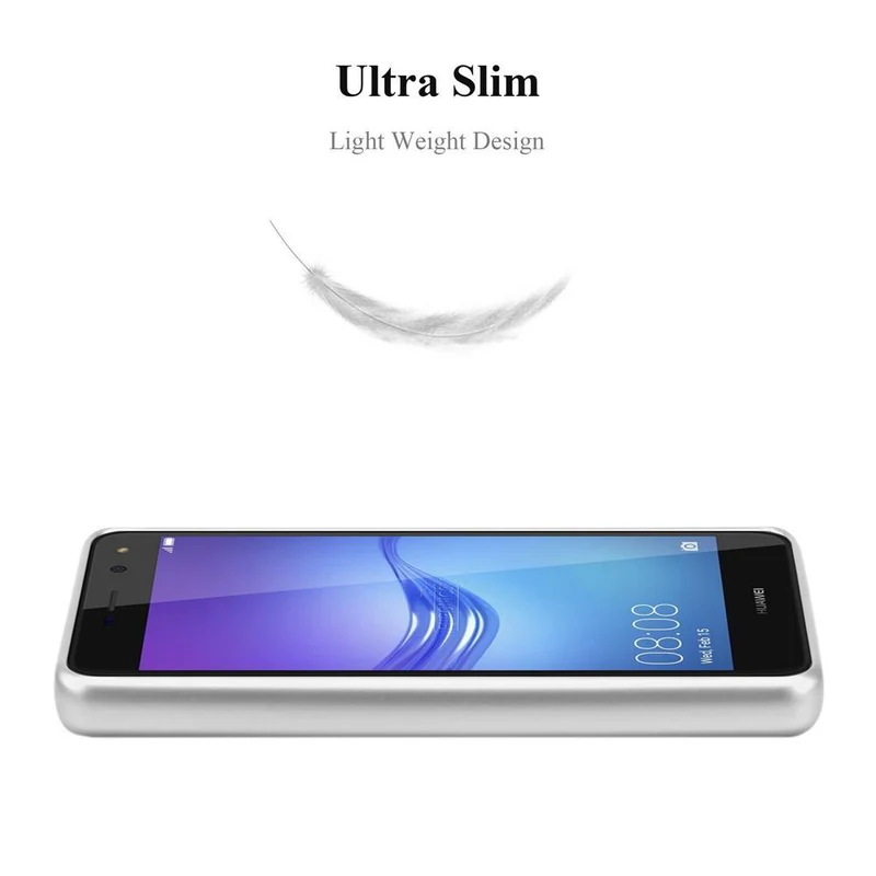 Cadorabo Hülle kompatibel mit Huawei Y5 2017 / Y6 2017 Schutzhülle aus flexiblem TPU Silikon