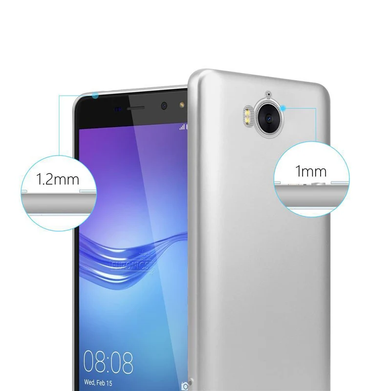 Cadorabo Hülle kompatibel mit Huawei Y5 2017 / Y6 2017 Schutzhülle aus flexiblem TPU Silikon