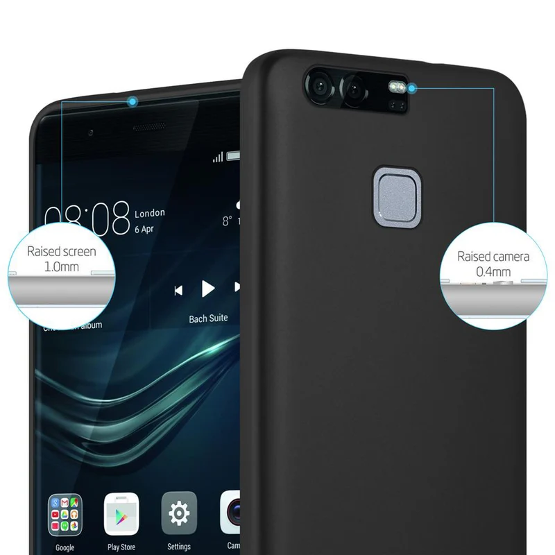 Cadorabo Hülle kompatibel mit Huawei P9 PLUS Schutzhülle aus flexiblem TPU Silikon