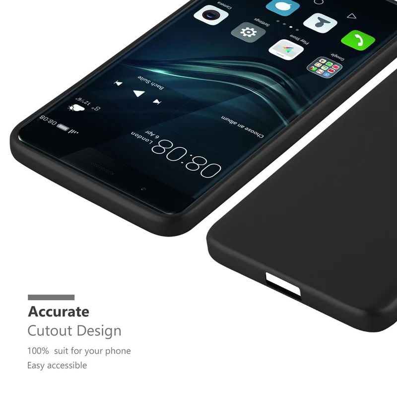 Cadorabo Hülle kompatibel mit Huawei P9 PLUS Schutzhülle aus flexiblem TPU Silikon
