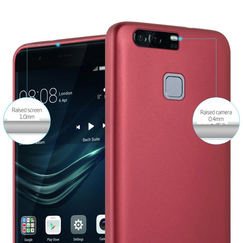 Cadorabo Hülle kompatibel mit Huawei P9 PLUS Schutzhülle aus flexiblem TPU Silikon