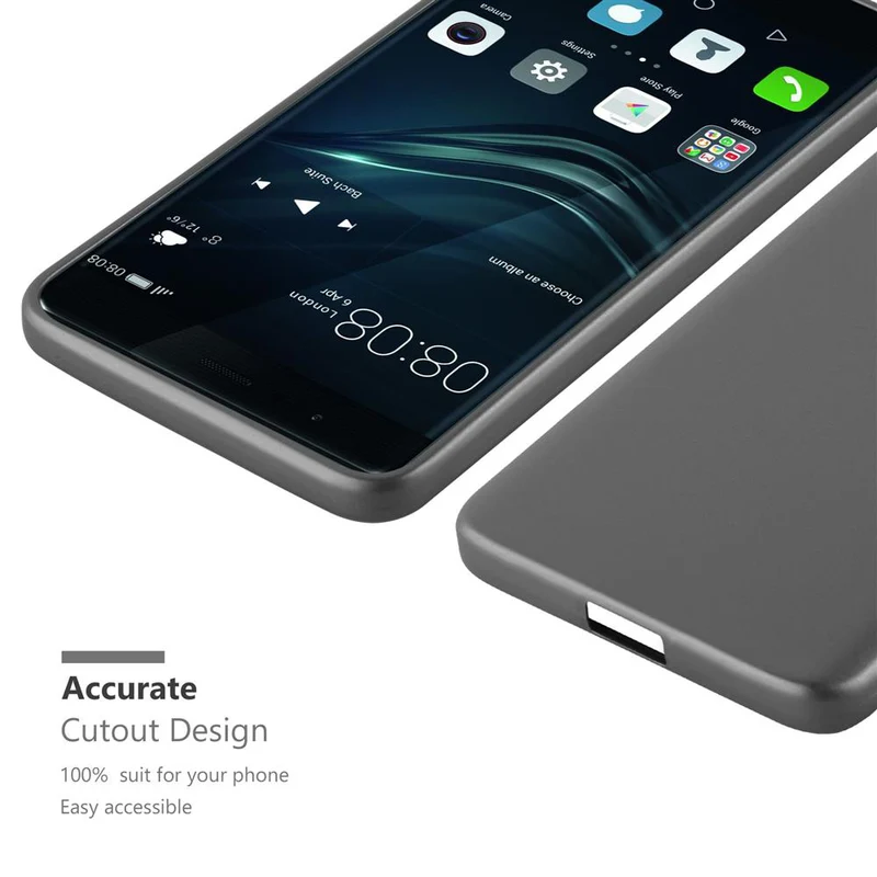 Cadorabo Hülle kompatibel mit Huawei P9 PLUS Schutzhülle aus flexiblem TPU Silikon