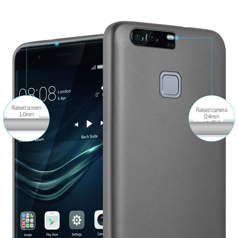 Cadorabo Hülle kompatibel mit Huawei P9 PLUS Schutzhülle aus flexiblem TPU Silikon