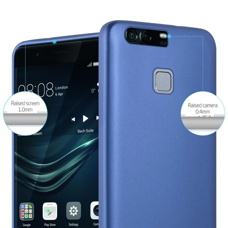 Cadorabo Hülle kompatibel mit Huawei P9 PLUS Schutzhülle aus flexiblem TPU Silikon