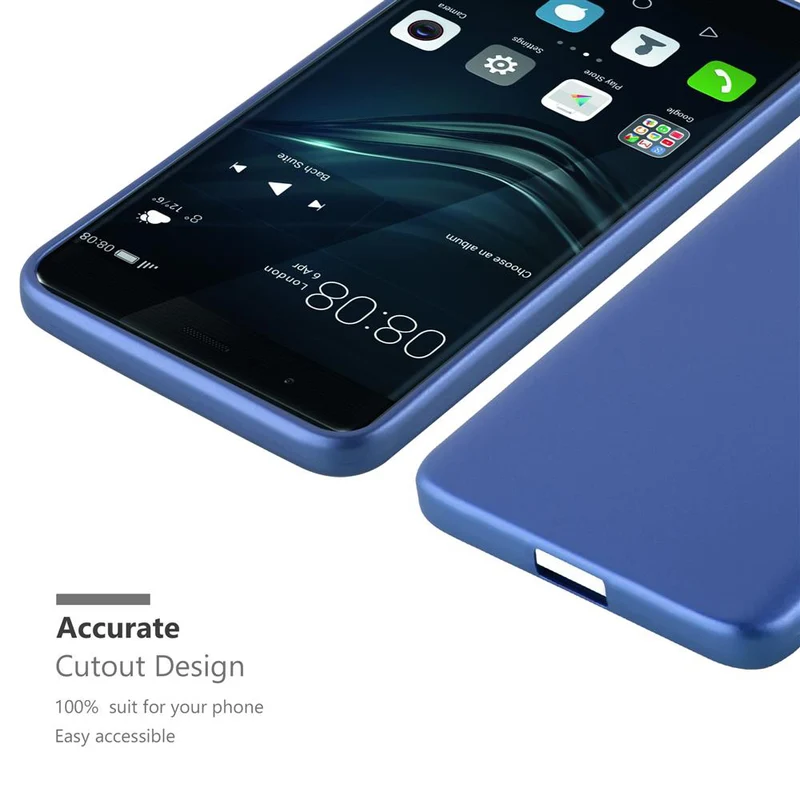 Cadorabo Hülle kompatibel mit Huawei P9 PLUS Schutzhülle aus flexiblem TPU Silikon