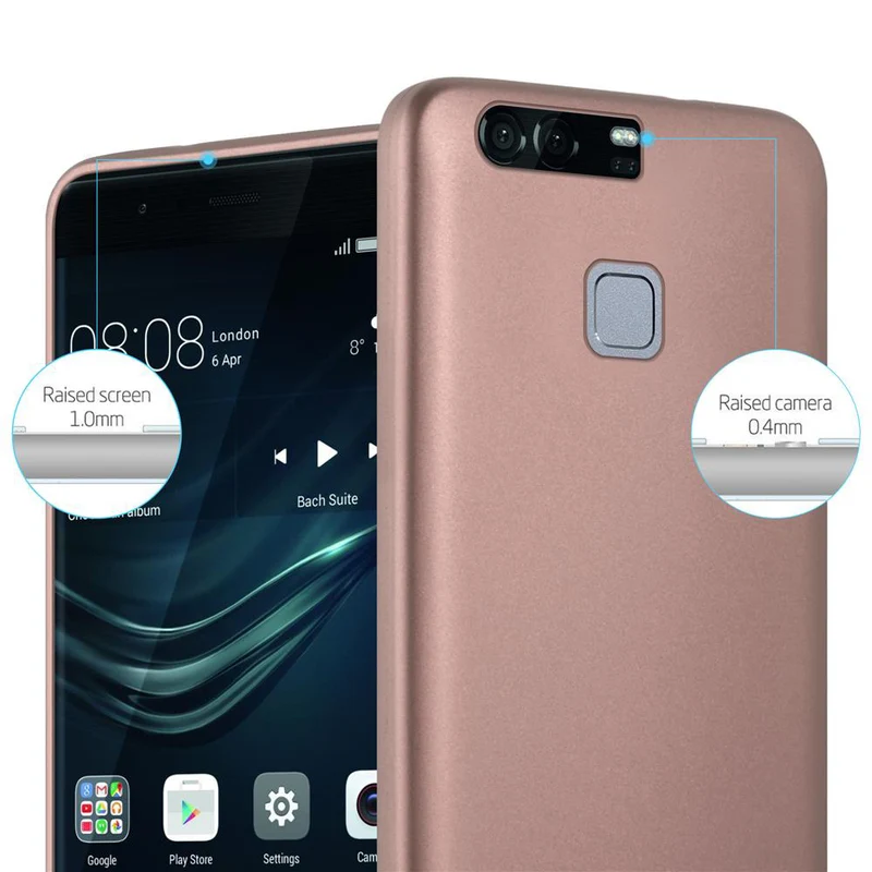 Cadorabo Hülle kompatibel mit Huawei P9 PLUS Schutzhülle aus flexiblem TPU Silikon