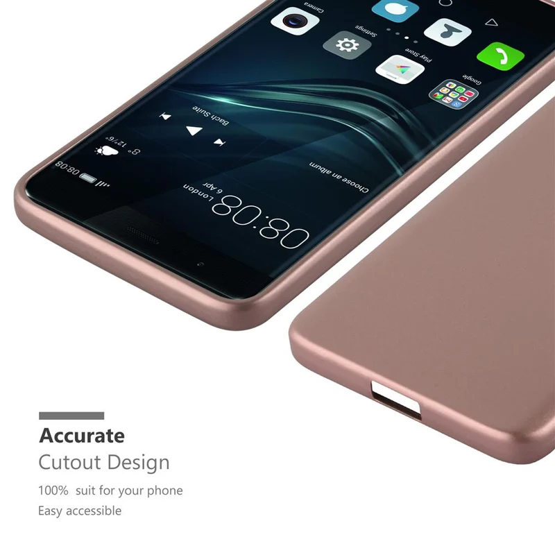 Cadorabo Hülle kompatibel mit Huawei P9 PLUS Schutzhülle aus flexiblem TPU Silikon