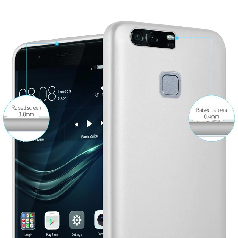 Cadorabo Hülle kompatibel mit Huawei P9 PLUS Schutzhülle aus flexiblem TPU Silikon
