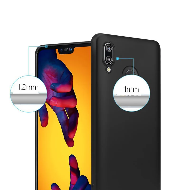 Cadorabo Hülle kompatibel mit Huawei P20 LITE 2018 / NOVA 3E Schutzhülle aus flexiblem TPU Silikon