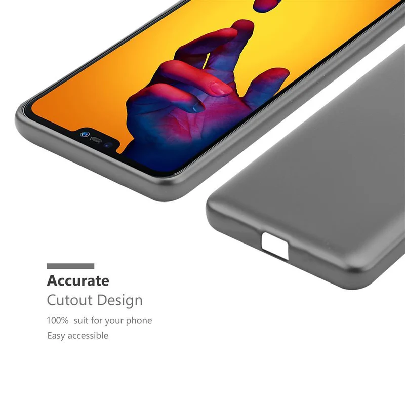 Cadorabo Hülle kompatibel mit Huawei P20 LITE 2018 / NOVA 3E Schutzhülle aus flexiblem TPU Silikon