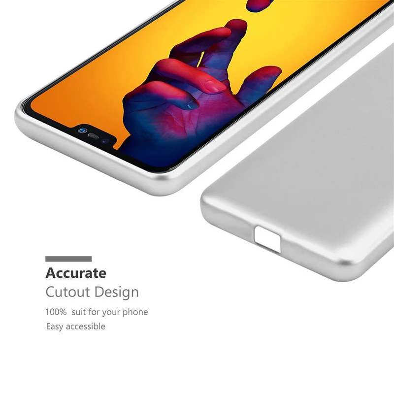 Cadorabo Hülle kompatibel mit Huawei P20 LITE 2018 / NOVA 3E Schutzhülle aus flexiblem TPU Silikon