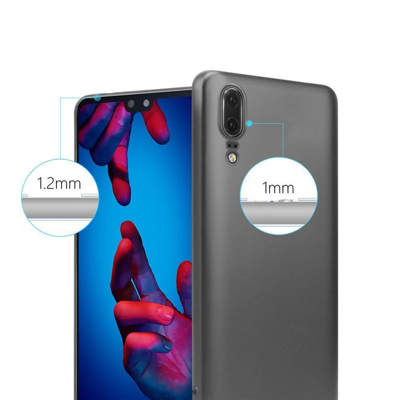 Cadorabo Hülle kompatibel mit Huawei P20 Schutzhülle aus flexiblem TPU Silikon