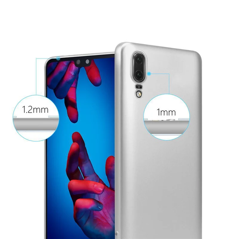 Cadorabo Hülle kompatibel mit Huawei P20 Schutzhülle aus flexiblem TPU Silikon