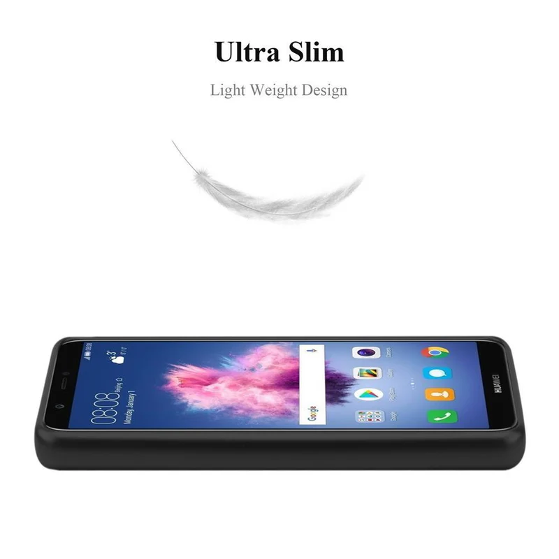 Cadorabo Hülle kompatibel mit Huawei P SMART 2018 / Enjoy 7S Schutzhülle aus flexiblem TPU Silikon