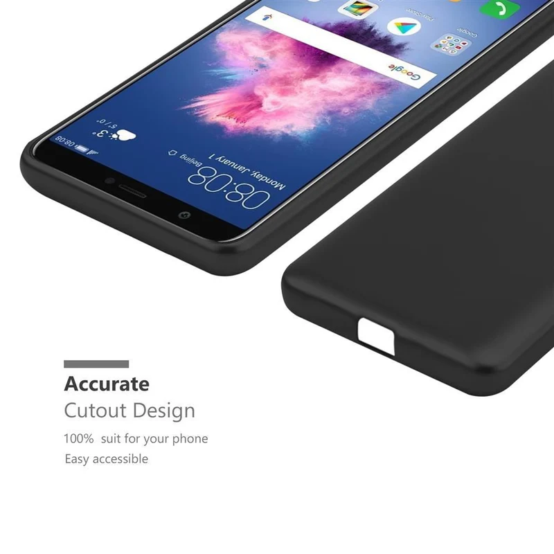 Cadorabo Hülle kompatibel mit Huawei P SMART 2018 / Enjoy 7S Schutzhülle aus flexiblem TPU Silikon