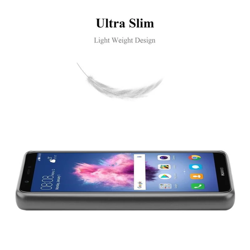 Cadorabo Hülle kompatibel mit Huawei P SMART 2018 / Enjoy 7S Schutzhülle aus flexiblem TPU Silikon