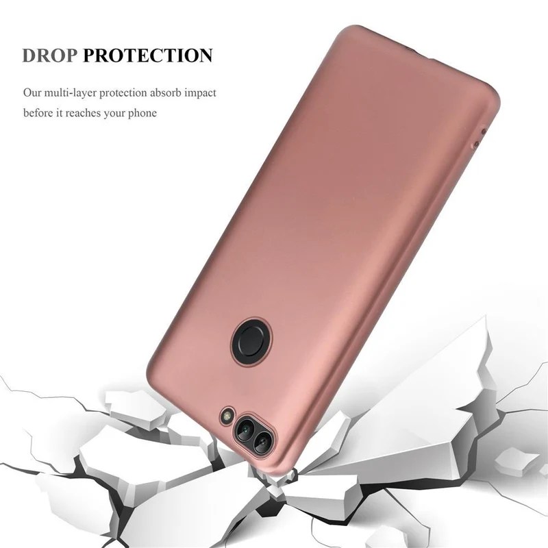 Cadorabo Hülle kompatibel mit Huawei P SMART 2018 / Enjoy 7S Schutzhülle aus flexiblem TPU Silikon