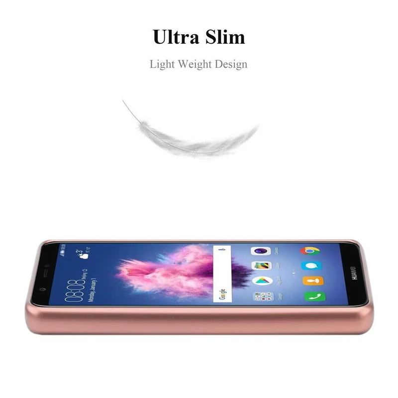 Cadorabo Hülle kompatibel mit Huawei P SMART 2018 / Enjoy 7S Schutzhülle aus flexiblem TPU Silikon
