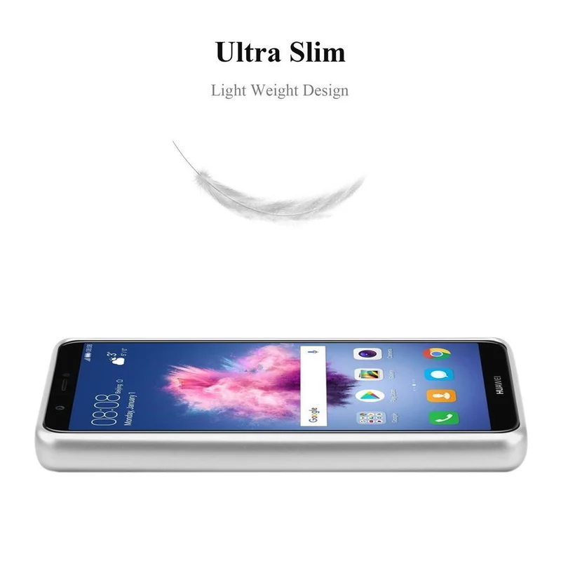 Cadorabo Hülle kompatibel mit Huawei P SMART 2018 / Enjoy 7S Schutzhülle aus flexiblem TPU Silikon