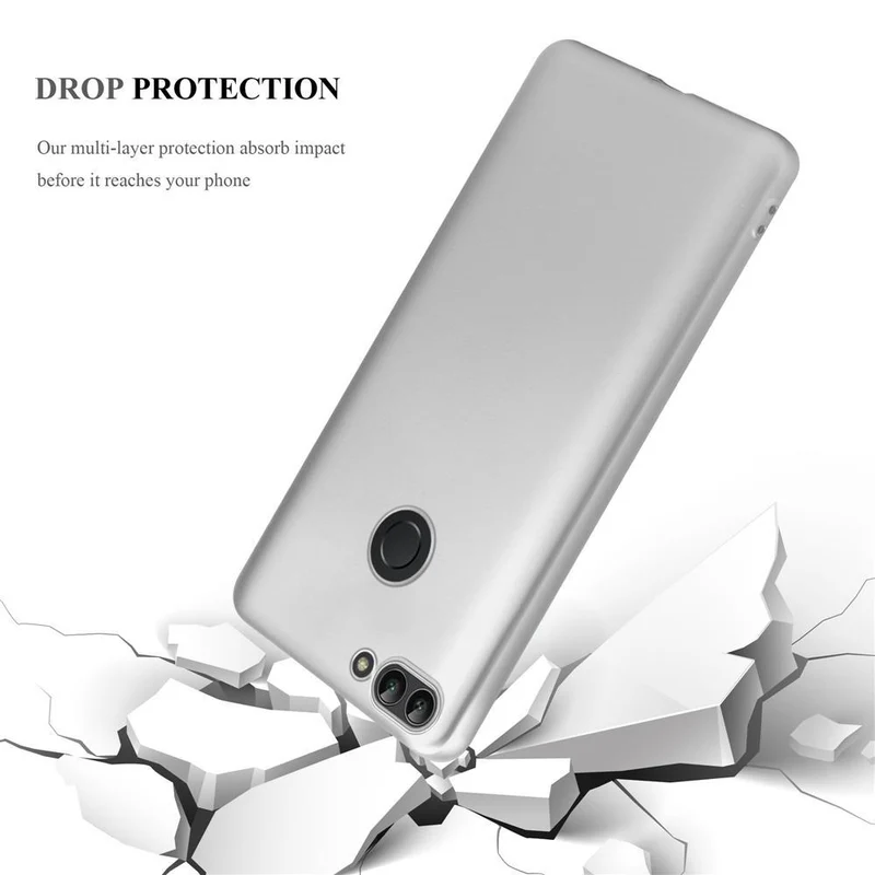 Cadorabo Hülle kompatibel mit Huawei P SMART 2018 / Enjoy 7S Schutzhülle aus flexiblem TPU Silikon