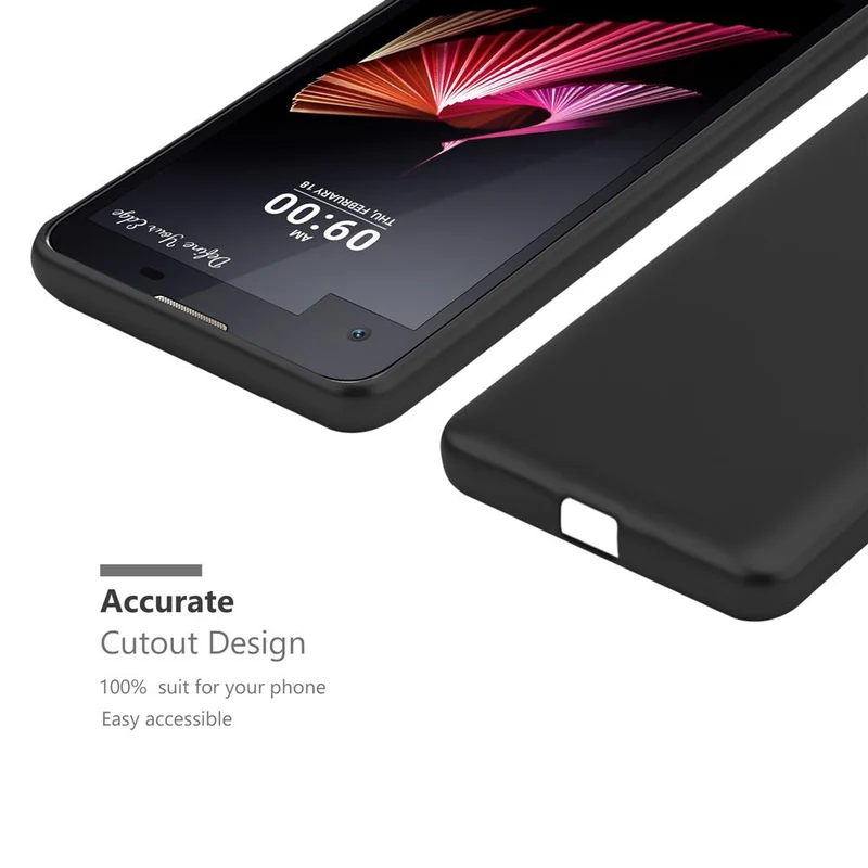 Cadorabo Hülle kompatibel mit LG X SCREEN Schutzhülle aus flexiblem TPU Silikon