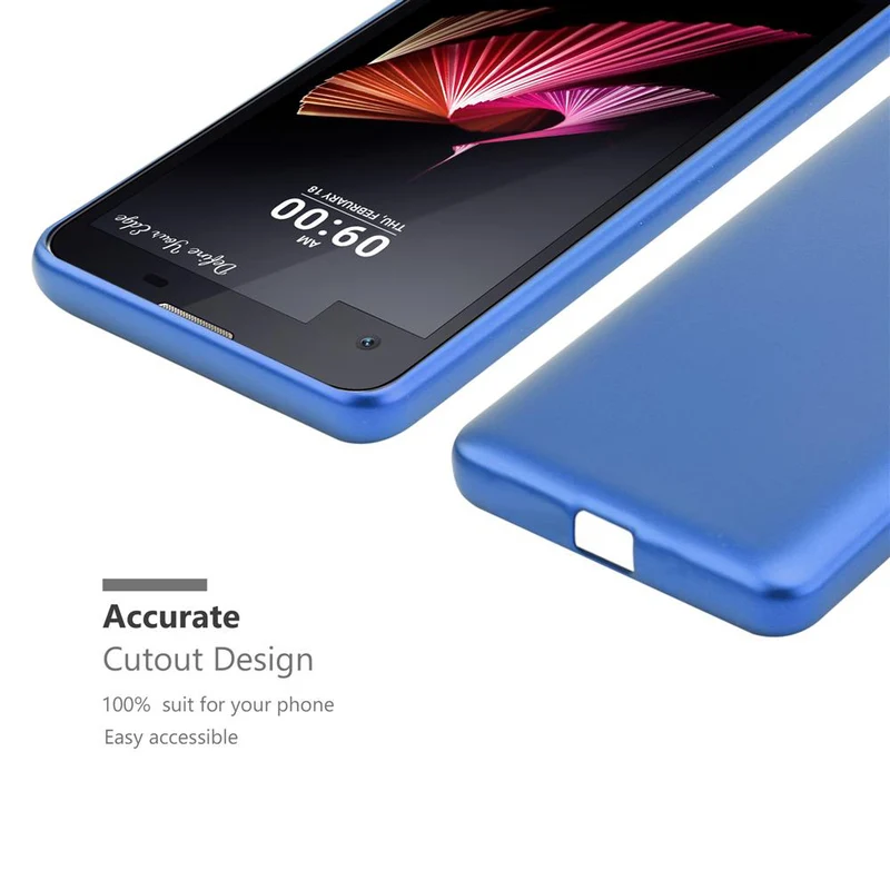 Cadorabo Hülle kompatibel mit LG X SCREEN Schutzhülle aus flexiblem TPU Silikon