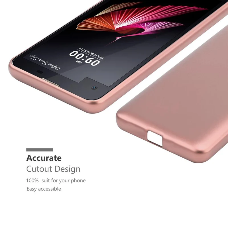 Cadorabo Hülle kompatibel mit LG X SCREEN Schutzhülle aus flexiblem TPU Silikon