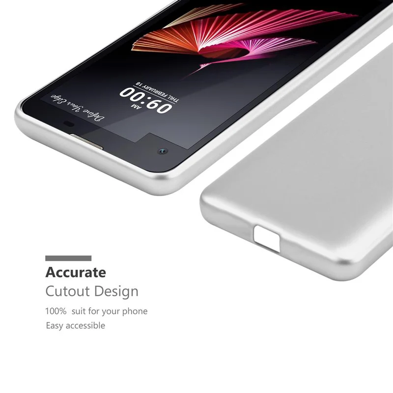 Cadorabo Hülle kompatibel mit LG X SCREEN Schutzhülle aus flexiblem TPU Silikon