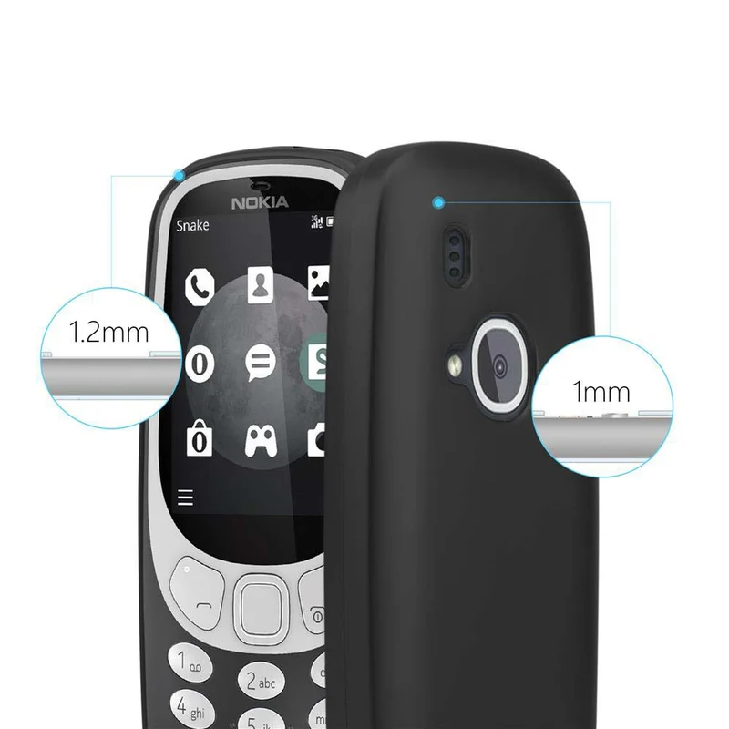 Cadorabo Hülle kompatibel mit Nokia 3310 2G Schutzhülle aus flexiblem TPU Silikon