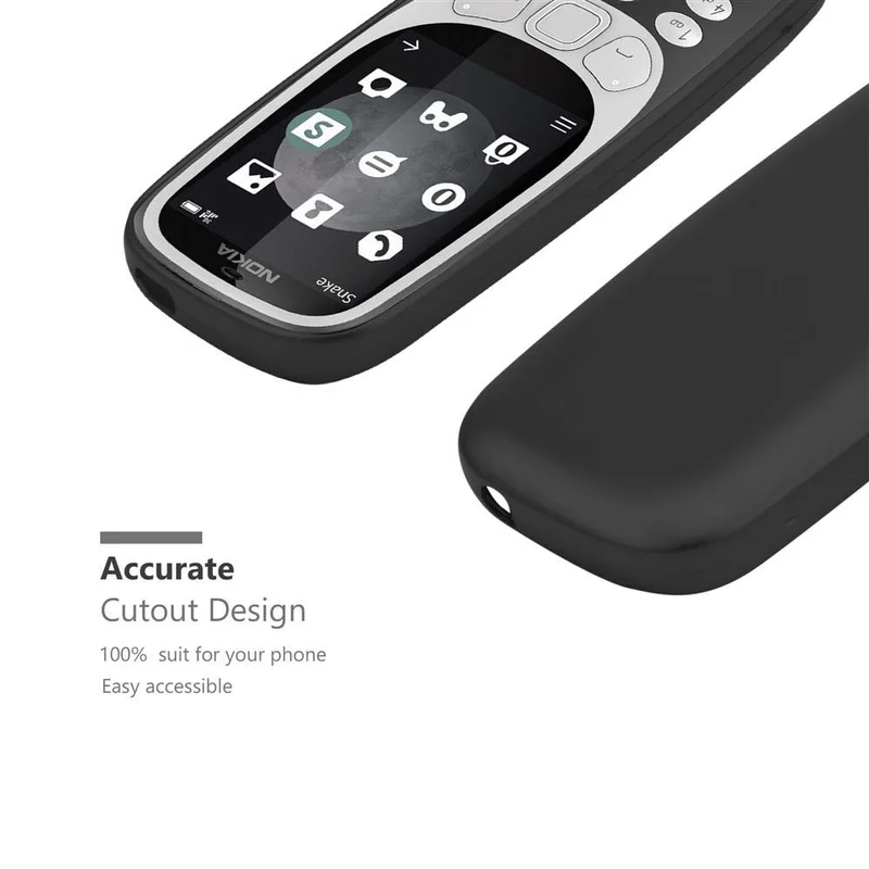 Cadorabo Hülle kompatibel mit Nokia 3310 2G Schutzhülle aus flexiblem TPU Silikon