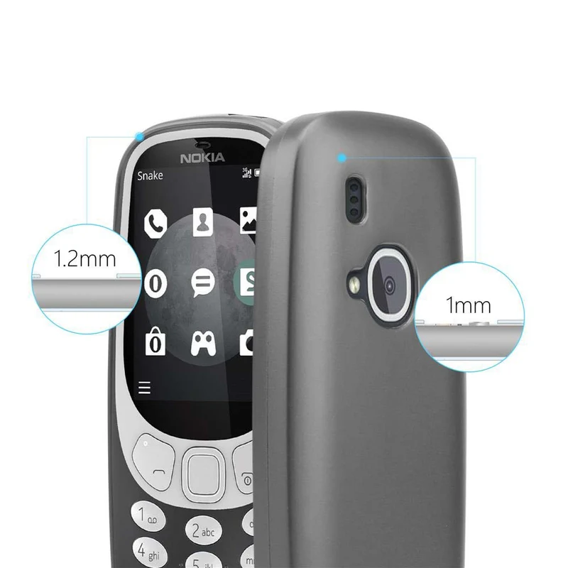 Cadorabo Hülle kompatibel mit Nokia 3310 2G Schutzhülle aus flexiblem TPU Silikon