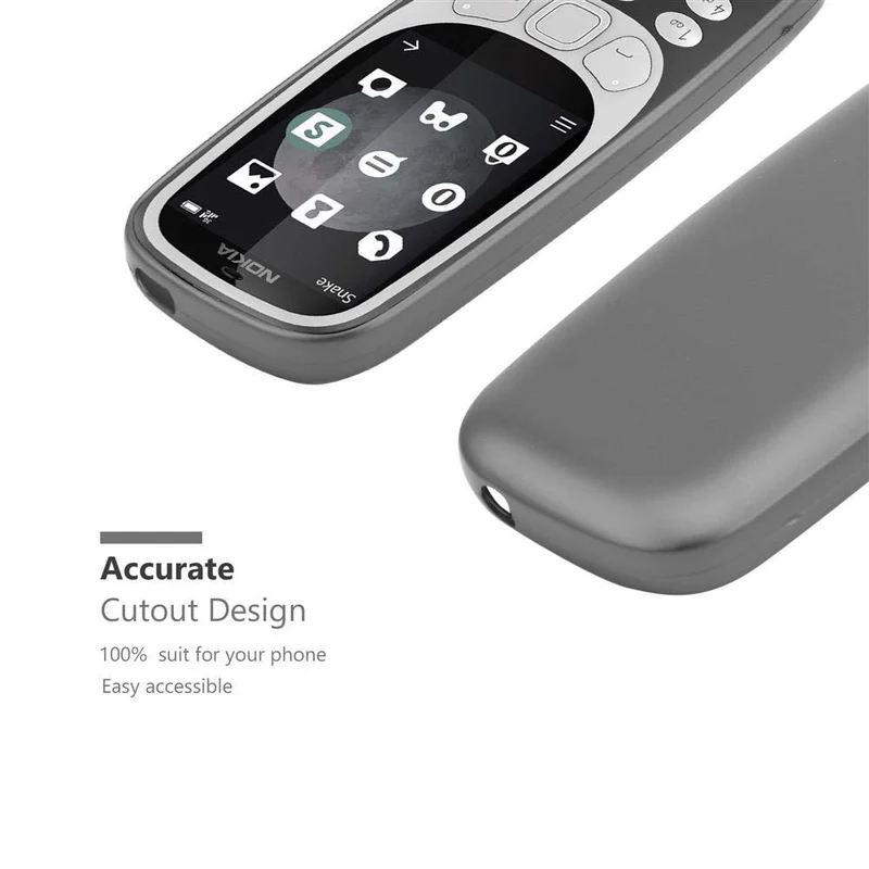 Cadorabo Hülle kompatibel mit Nokia 3310 2G Schutzhülle aus flexiblem TPU Silikon