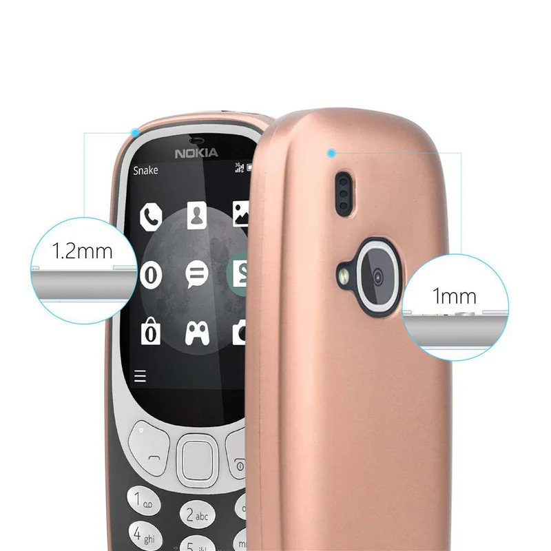 Cadorabo Hülle kompatibel mit Nokia 3310 2G Schutzhülle aus flexiblem TPU Silikon