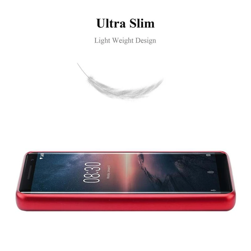 Cadorabo Hülle kompatibel mit Nokia 8 Sirocco Schutzhülle aus flexiblem TPU Silikon