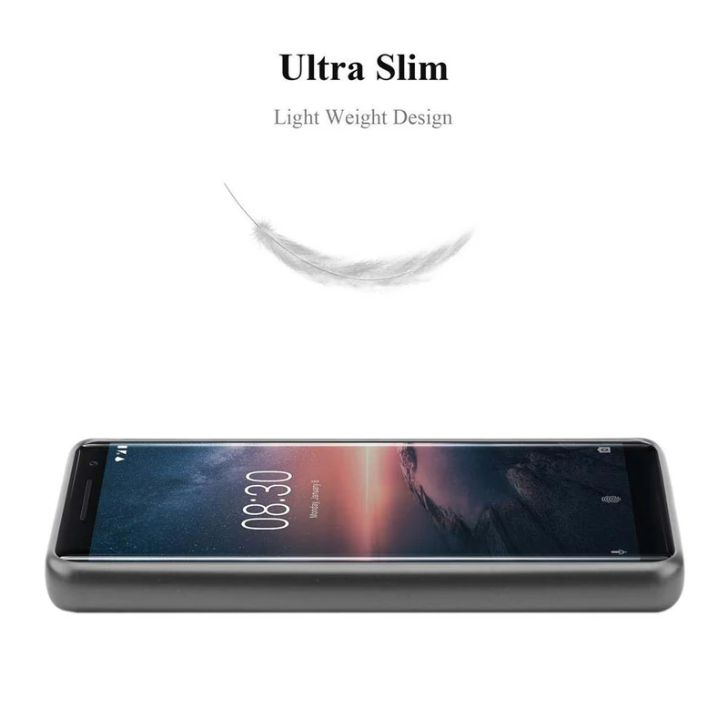 Cadorabo Hülle kompatibel mit Nokia 8 Sirocco Schutzhülle aus flexiblem TPU Silikon